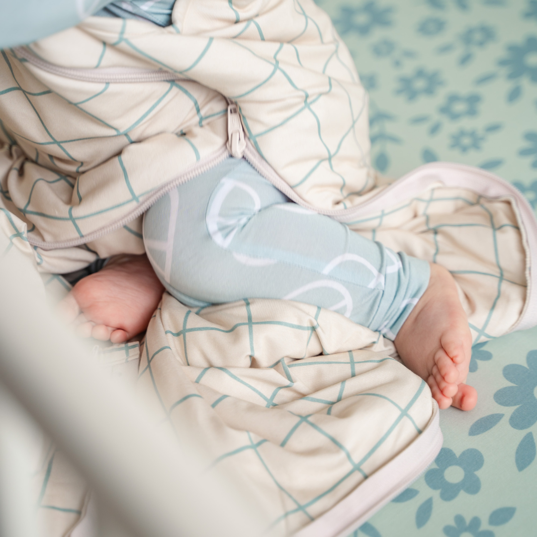 Bamboo Sleep Bags | 1.0 TOG | LE Prints: Powder Grid / 0-6M