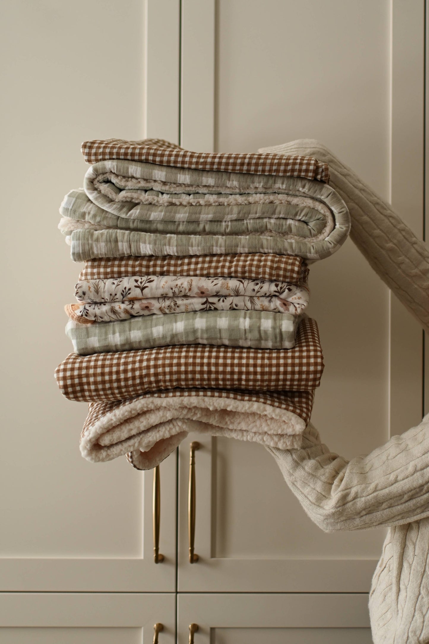 Quilted Blanket - Vichy brown