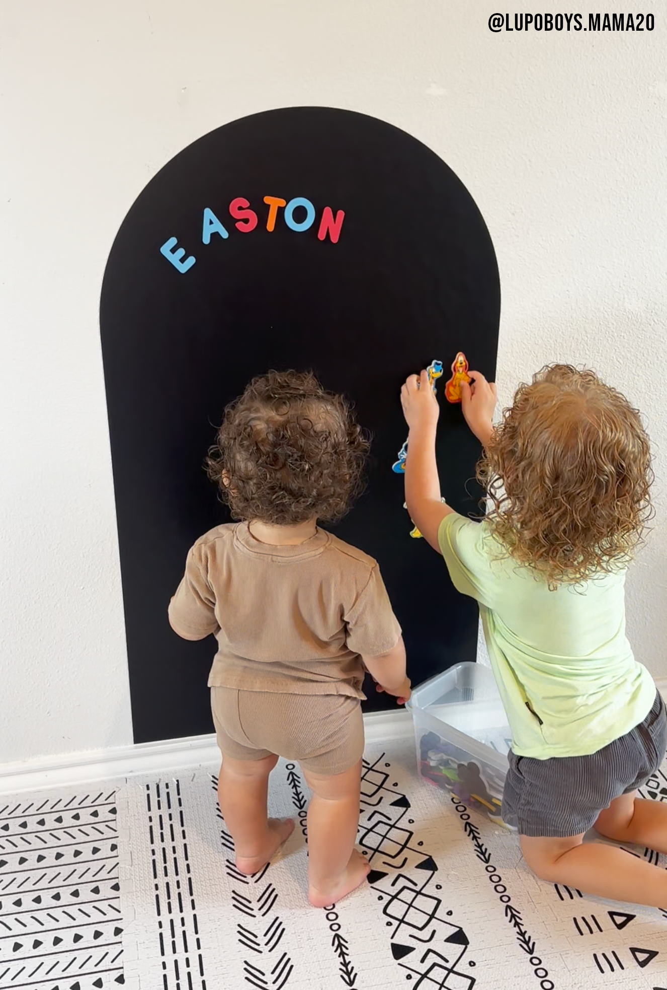 Magic Playwall - Arch Magnetic Art Wall Decal for Kids: Stone Grey