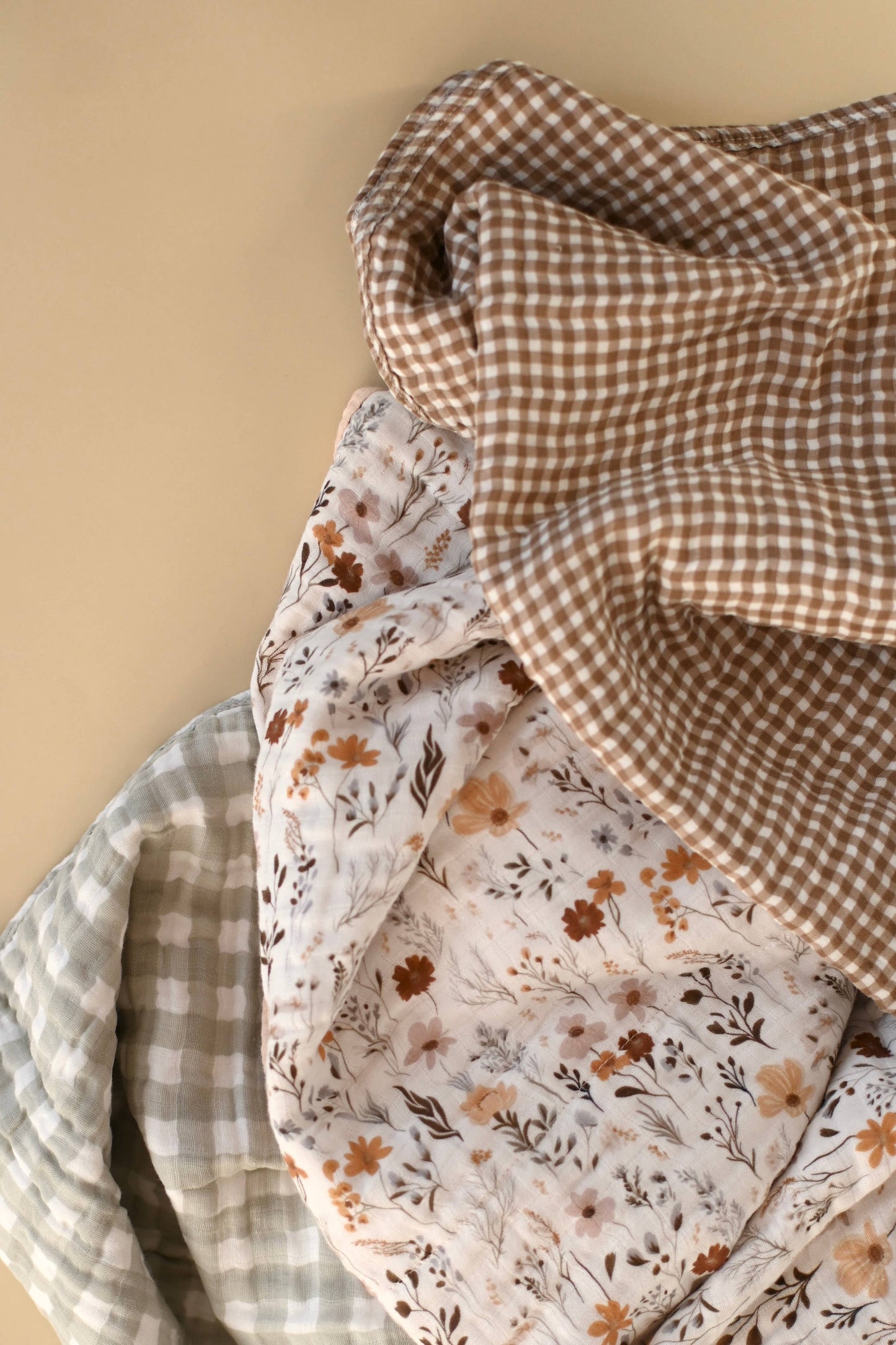 Muslin swaddle - Sage gingham