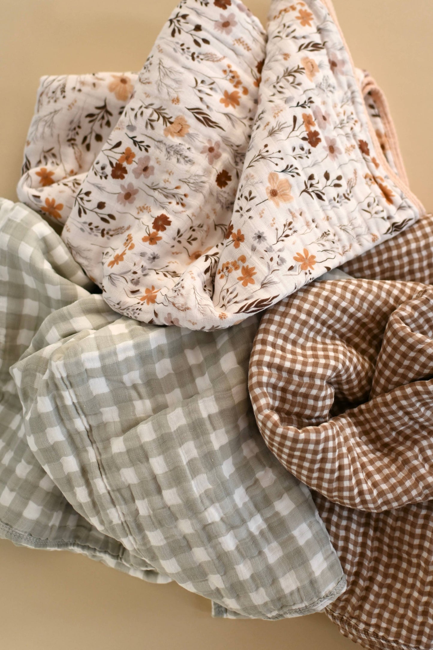 Quilted Blanket - Vichy brown