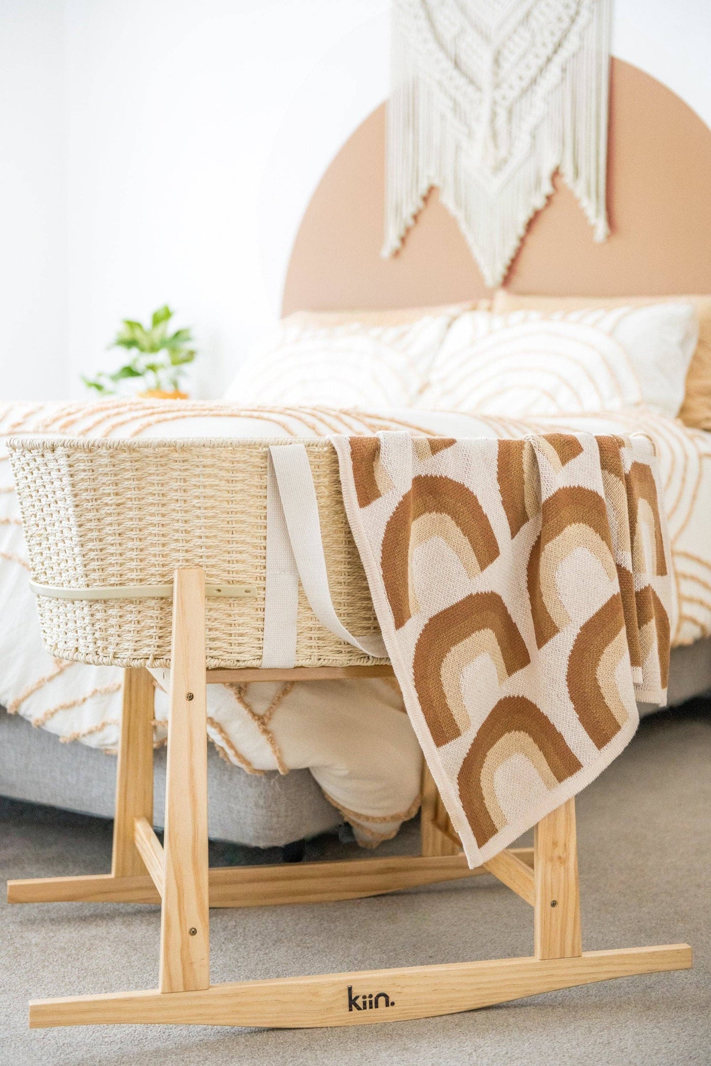 Organic Cotton Knitted Blanket: Bloom