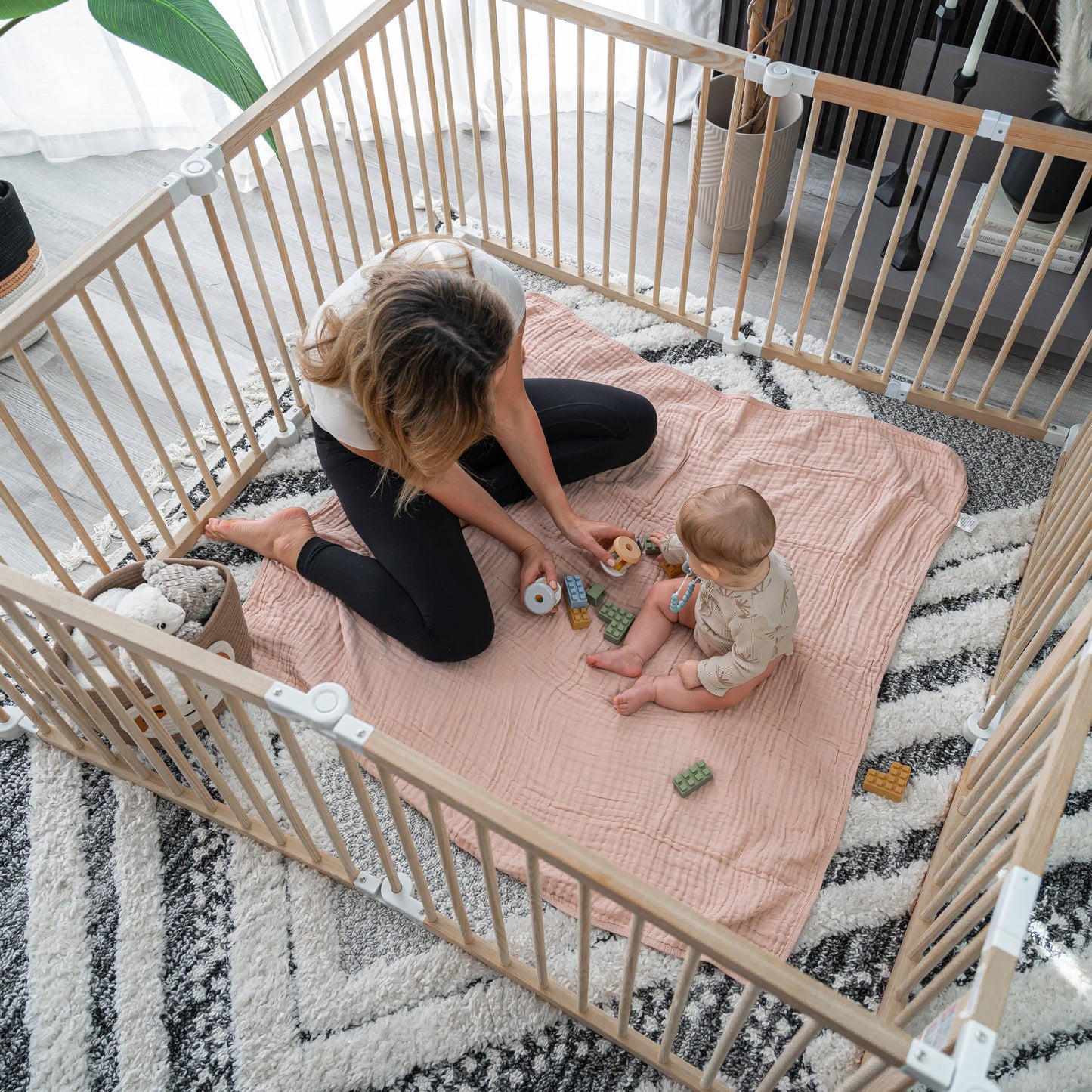 Baby Muslin Cotton Blankets by Comfy Cubs: Mauve