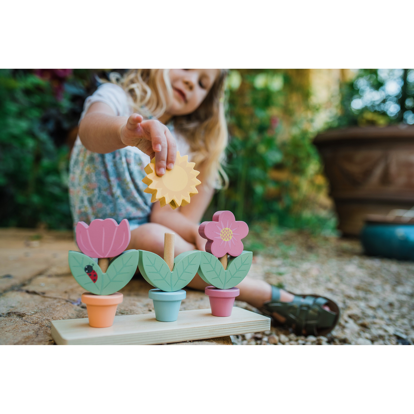 Stacking Wooden Flower Pots