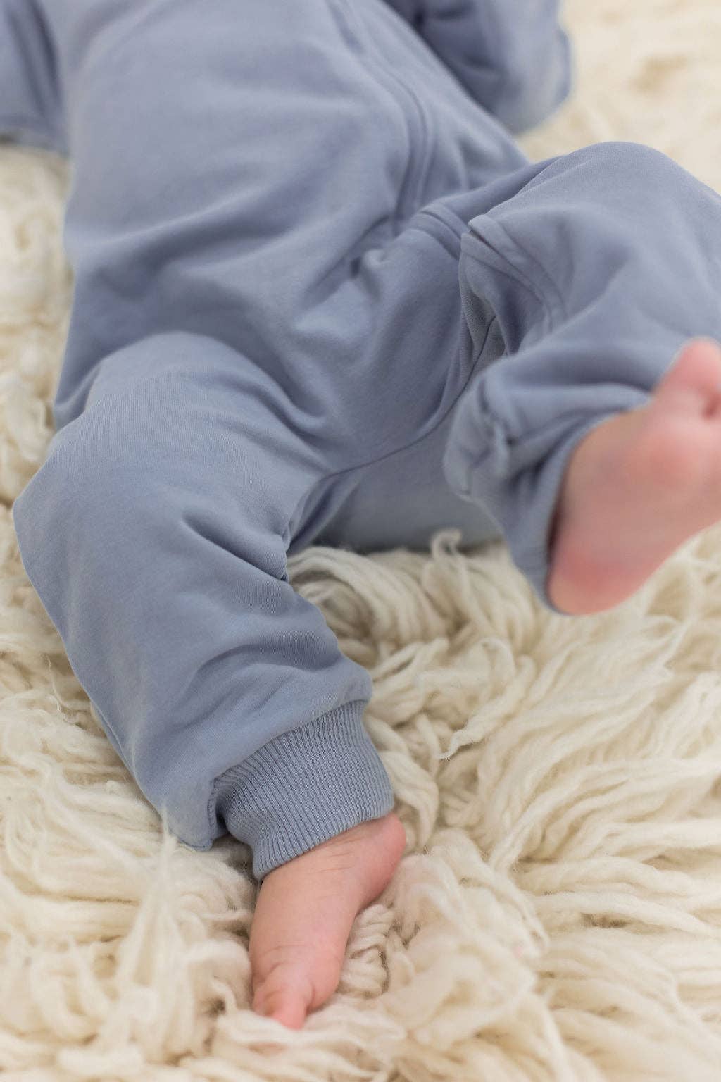 Hoodie Romper | Fog: 0/6M