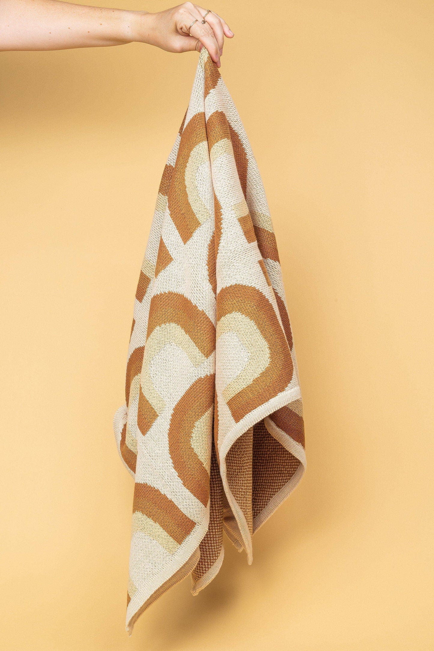 Organic Cotton Knitted Blanket: Bloom