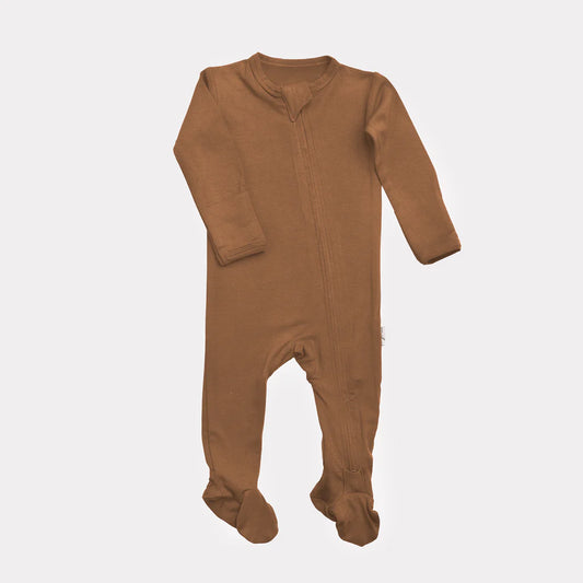 Bamboo Footed Sleeper | Caramel