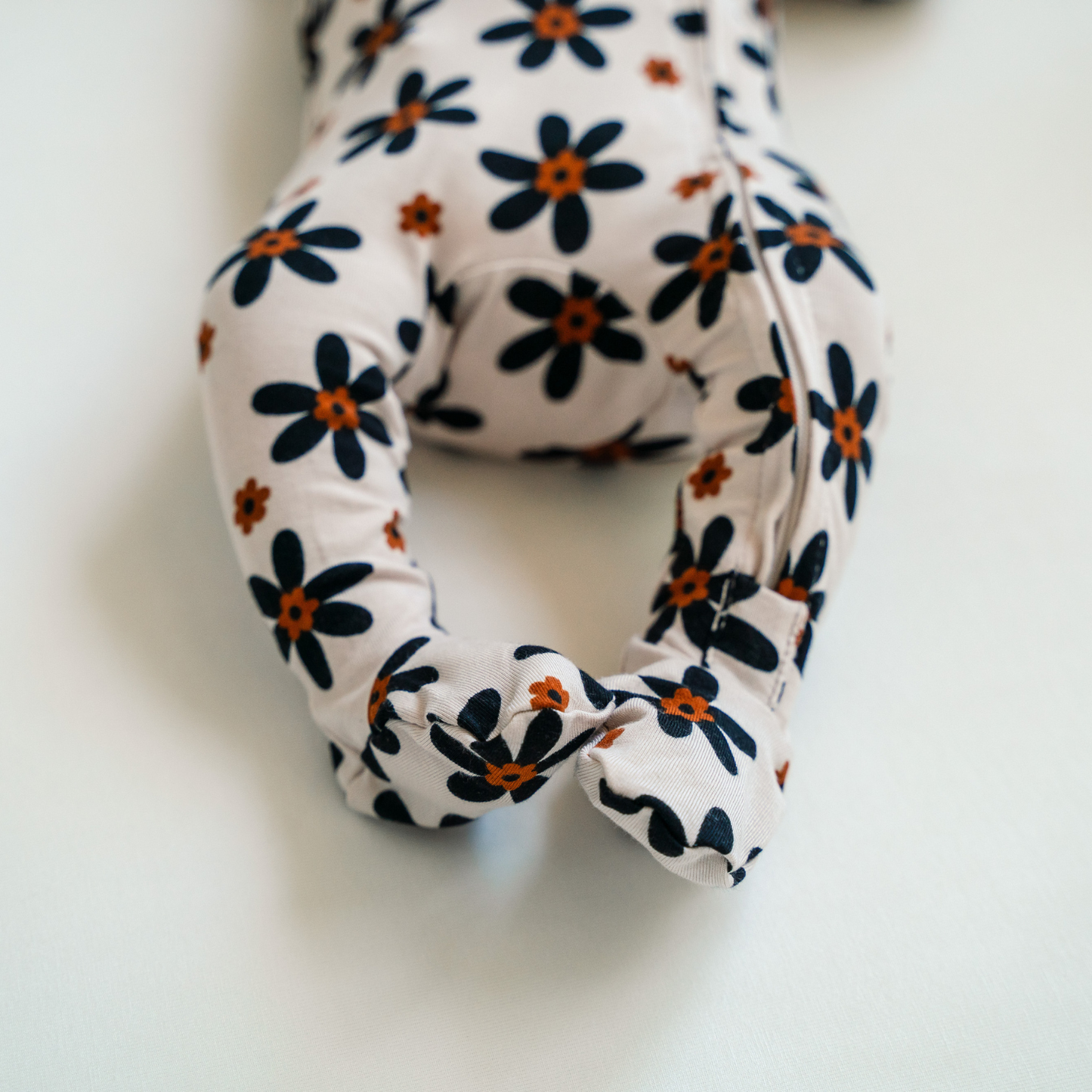 Bamboo Footed Sleepers | Prints: Boho Daisies / 6-9M