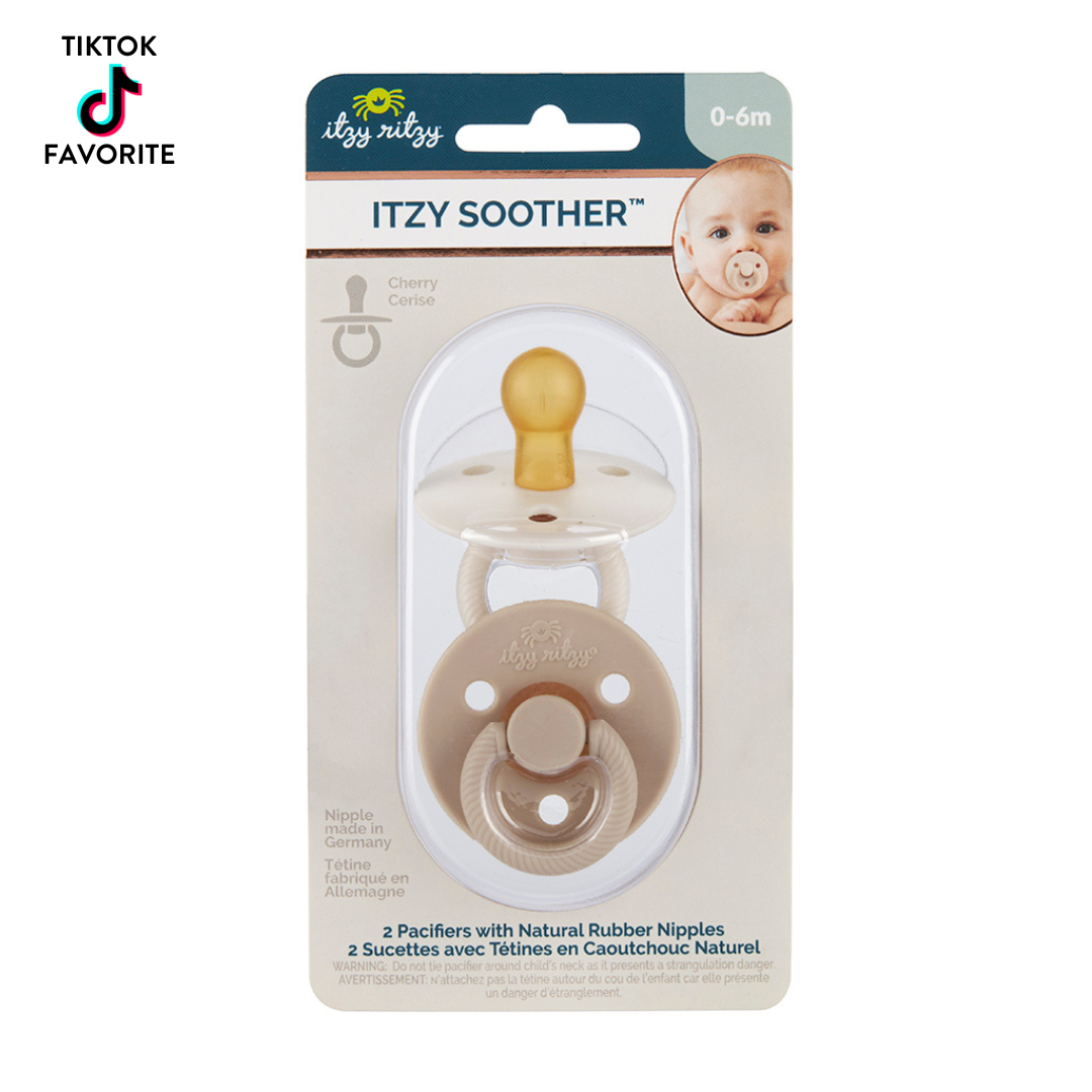 *New* Itzy Soother™ Natural Rubber Paci Sets: Coconut + Toast