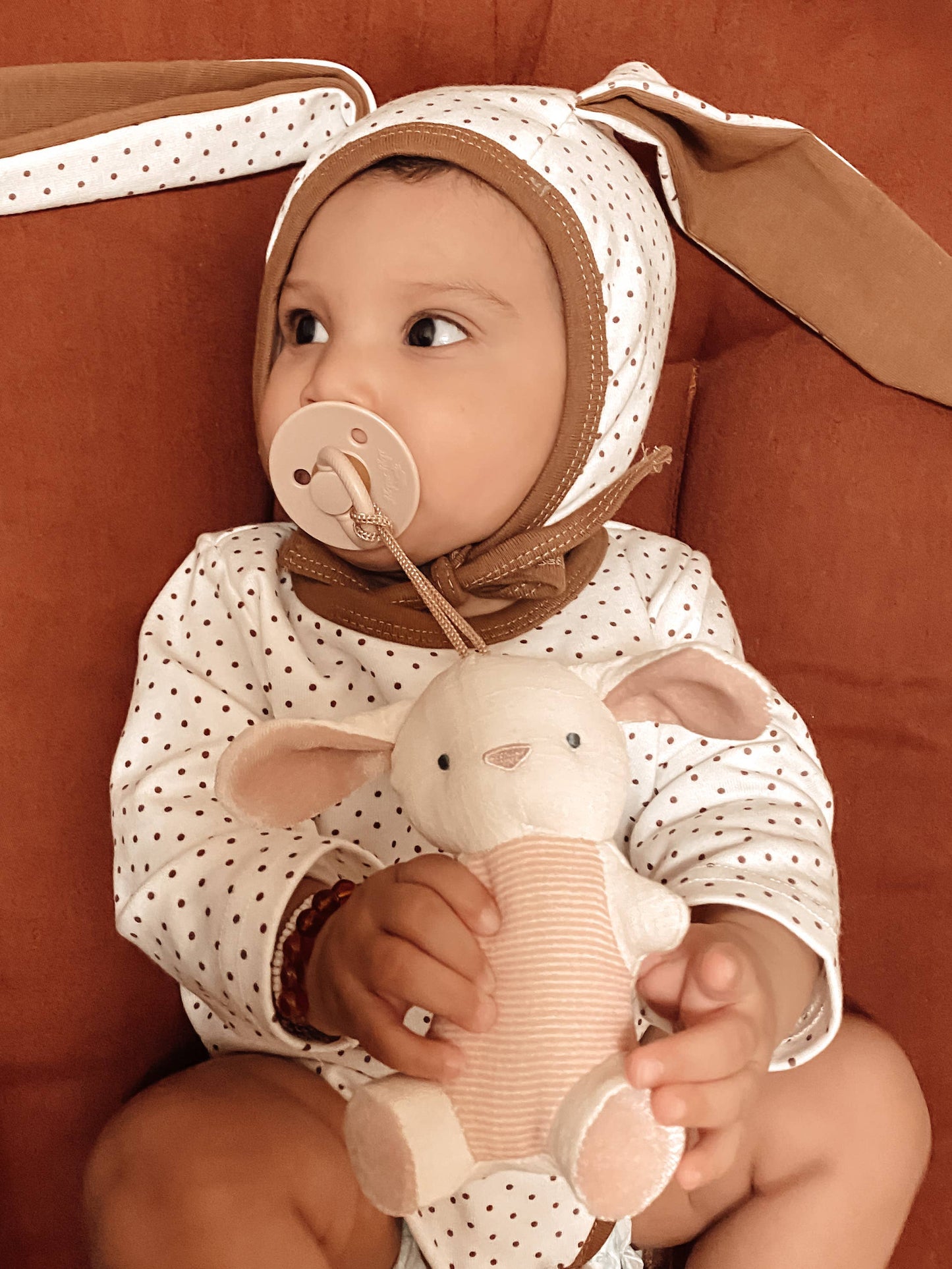 *New Options* Bitzy Pal Natural Rubber Pacifier & Plush: Bunny