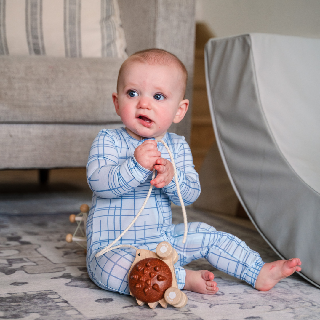 Bamboo Footless Sleepers | Blush Checks