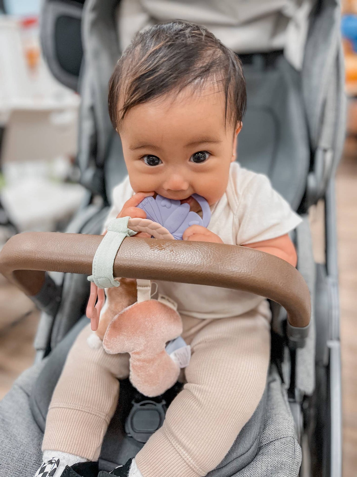 Bitzy Busy Ring™ Teething Activity Toy: Veggie
