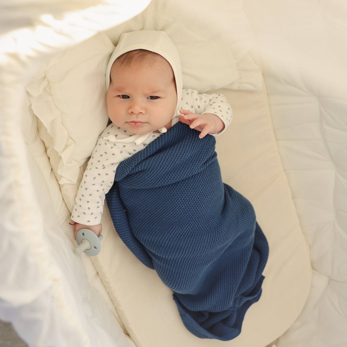 100% Organic Luxury Cotton Swaddle Receiving Baby Blanket: Mocha