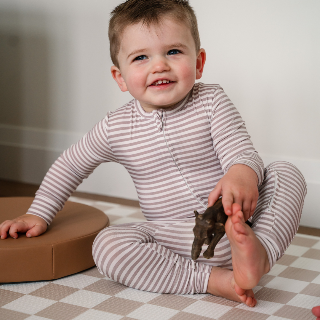 Bamboo Footless Sleepers | Blush Checks