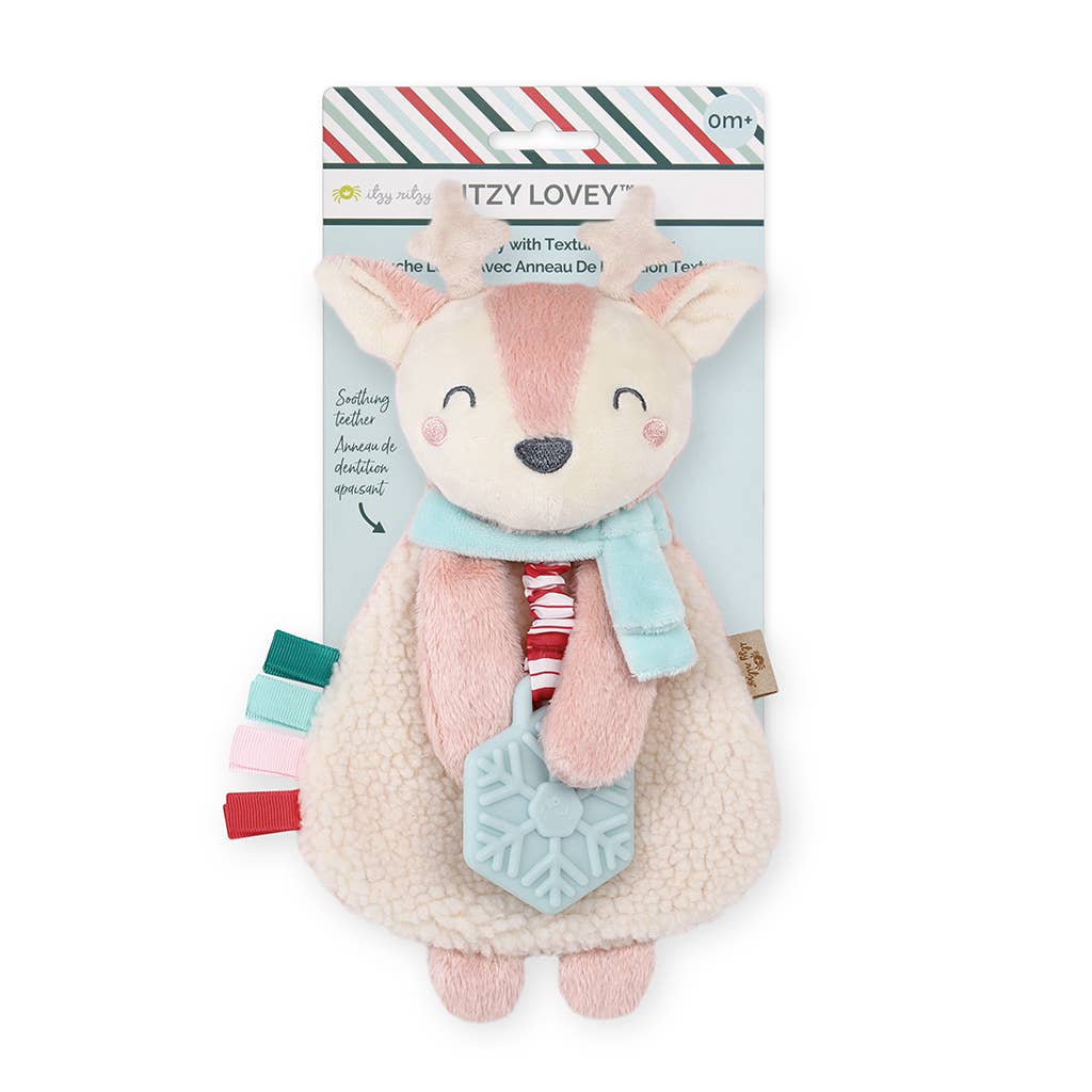 Holiday Itzy Lovey™ Plush + Teether Toy: Reindeer