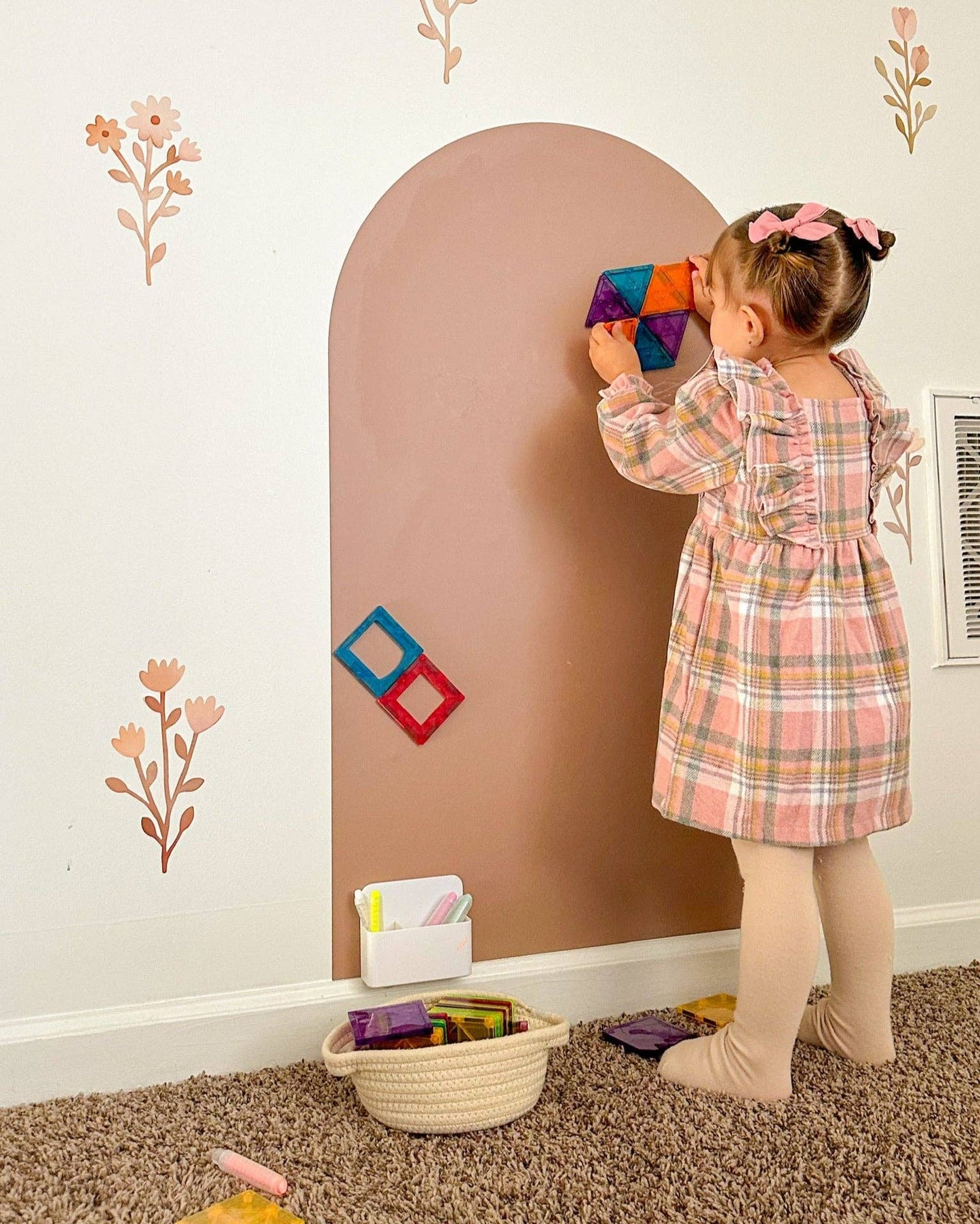 Magic Playwall - Arch Magnetic Wall Decal for Kids: Blush