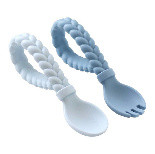 Sweetie Spoon + Fork Set - Blue