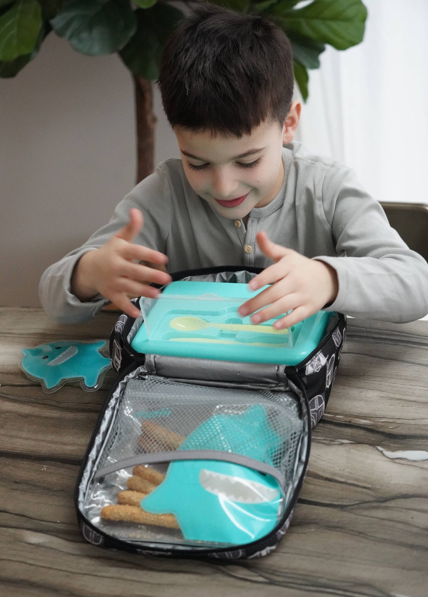 2 Tier Bento Box: Blue