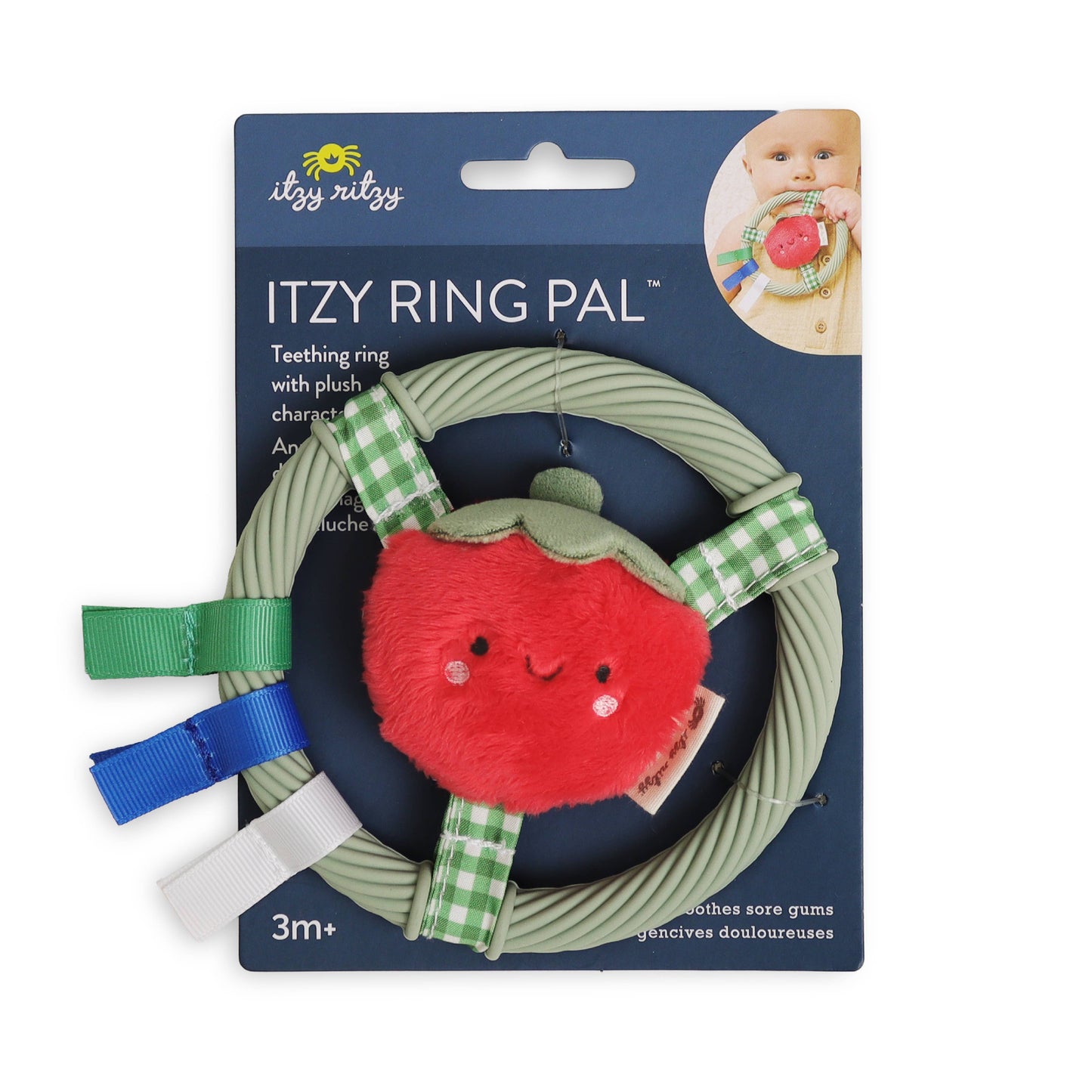 *NEW* Itzy Ring Pal™ - Teething Ring with Plush Character: Pink Kitty