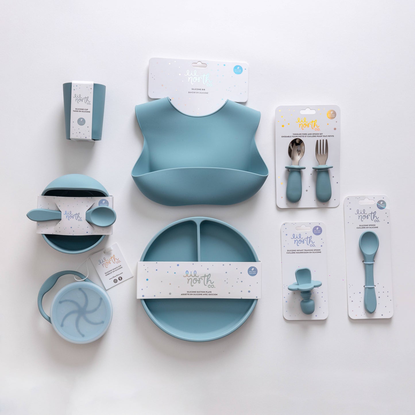 Pale Blue Suction Divider Plate