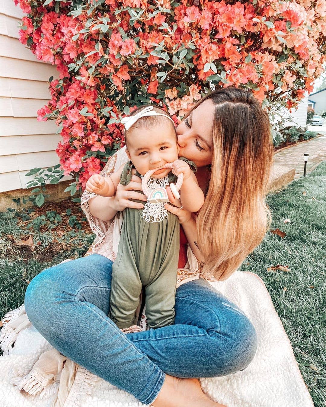 *New* Ritzy Rattle™ Silicone Teether Rattles: Rainbow