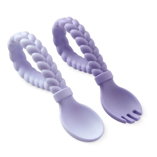 Sweetie Spoon + Fork Set - Amethyst + Purple