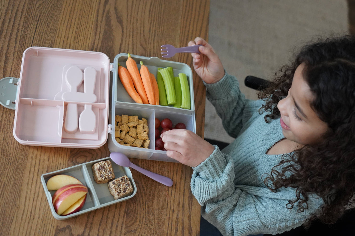 2 Tier Bento Box: Pink