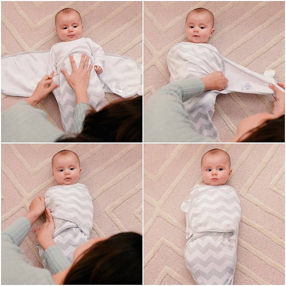 Baby Easy Swaddle Blankets - Pack of 3 by Comfy Cubs: Blush/Mauve/Mulberry / Small (0-3 Months)