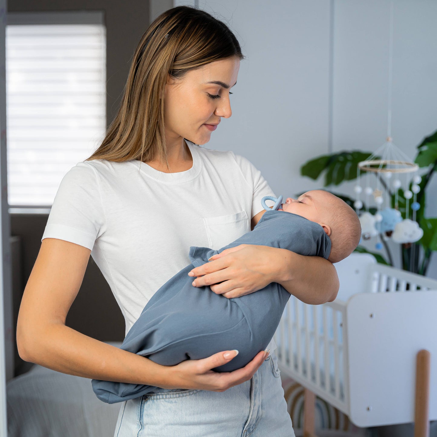 Baby Easy Swaddle Blankets - Pack of 3 by Comfy Cubs: Blush/Mauve/Mulberry / Small (0-3 Months)