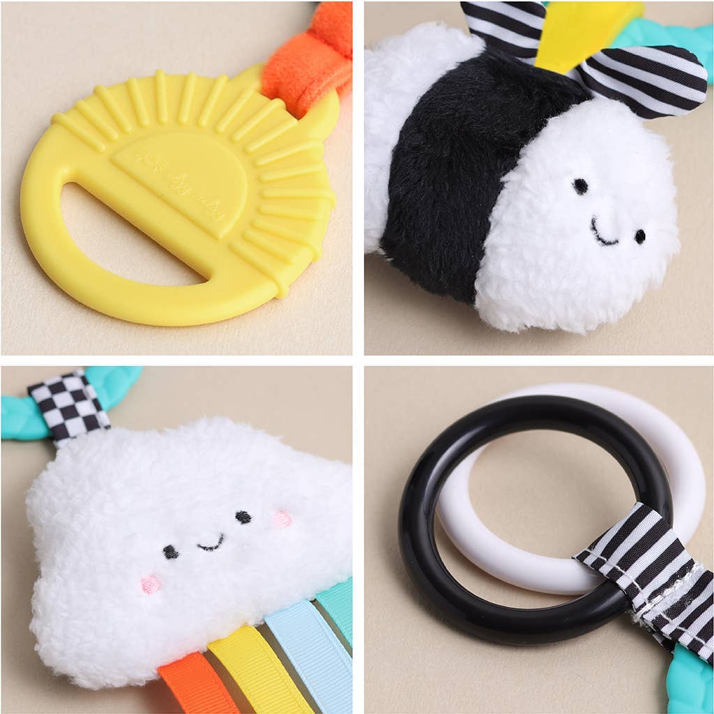 Bitzy Busy Ring™ Teething Activity Toy: Bunny