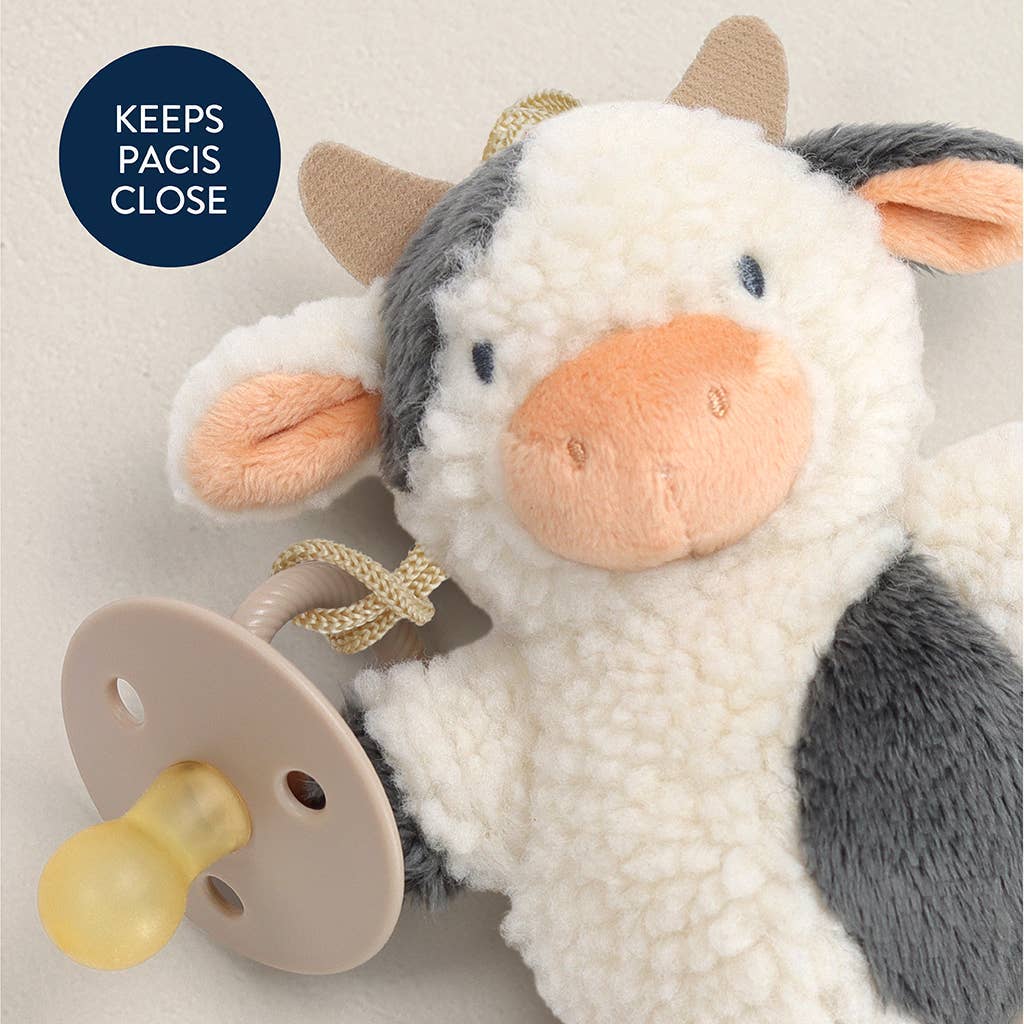 *New Options* Bitzy Pal Natural Rubber Pacifier & Plush: Bunny