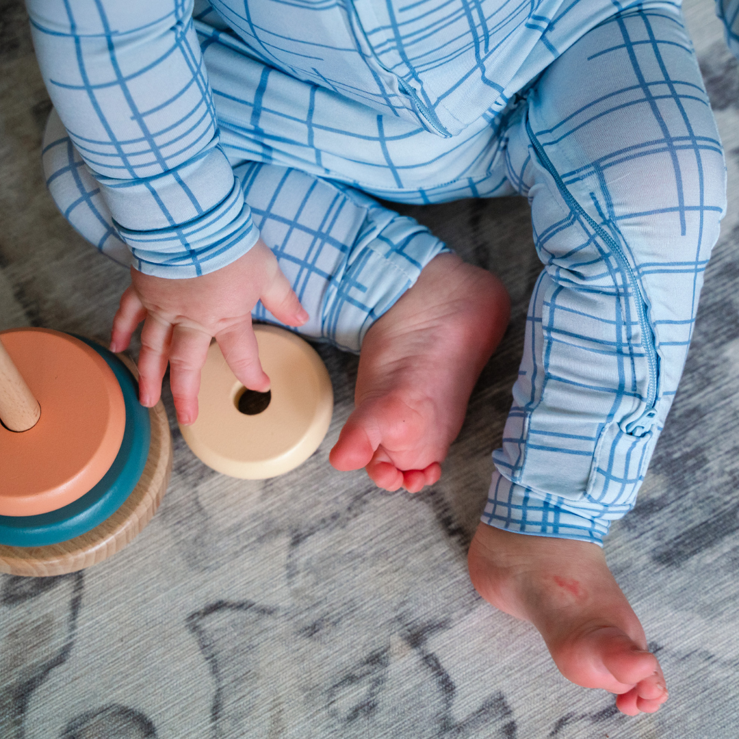 Bamboo Footless Sleepers | Blush Checks