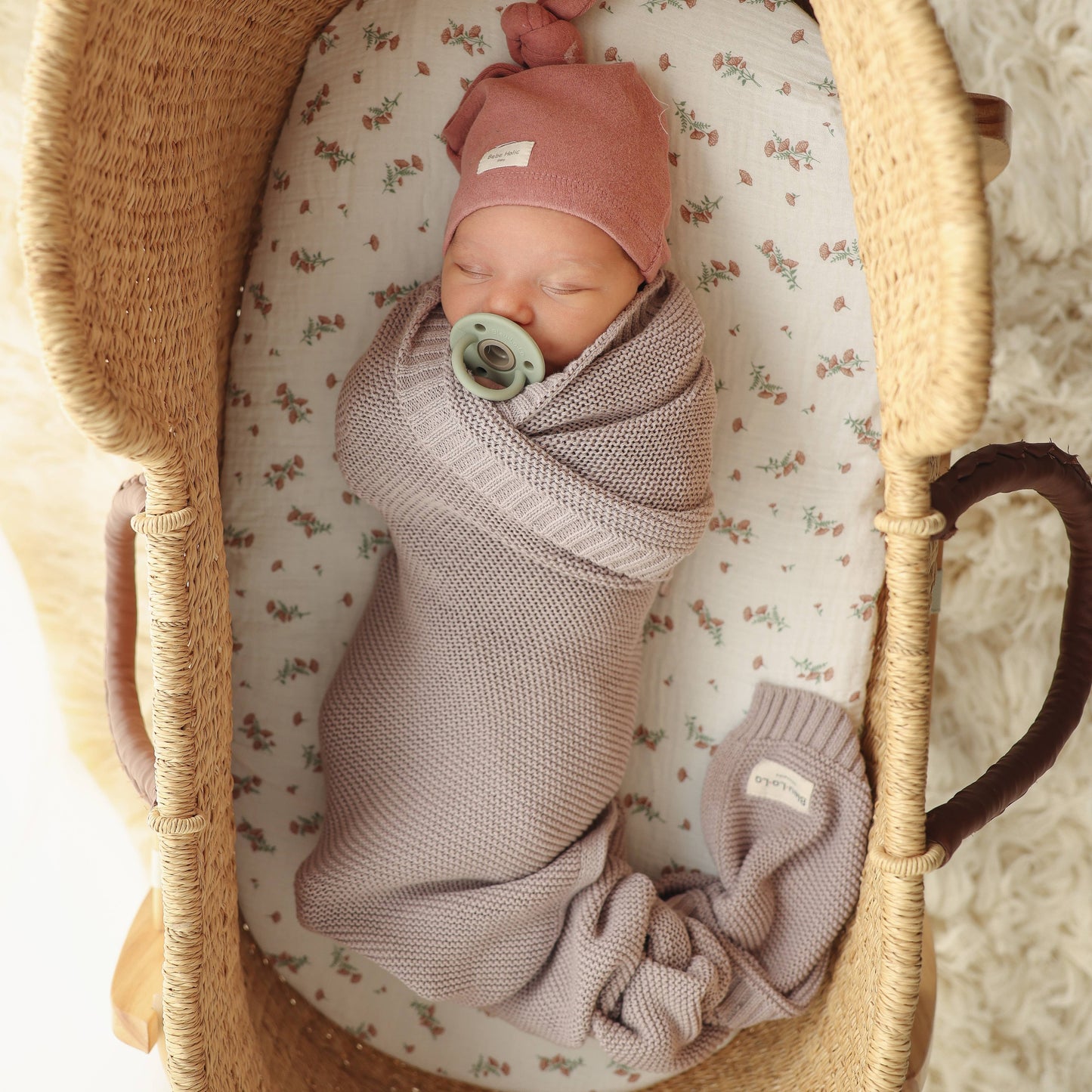 100% Organic Luxury Cotton Swaddle Receiving Baby Blanket: Mocha