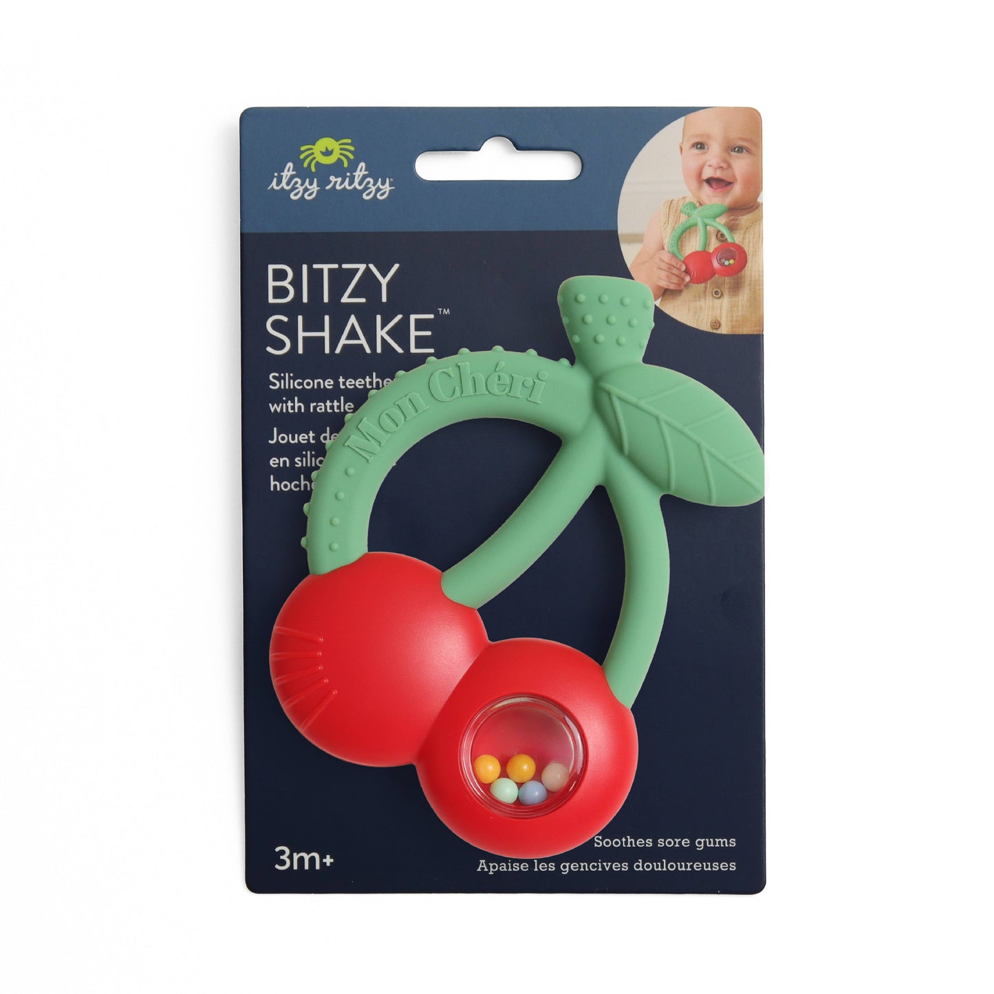 *NEW* Bitzy Shake™ - Silicone Teether with Rattle: Goose