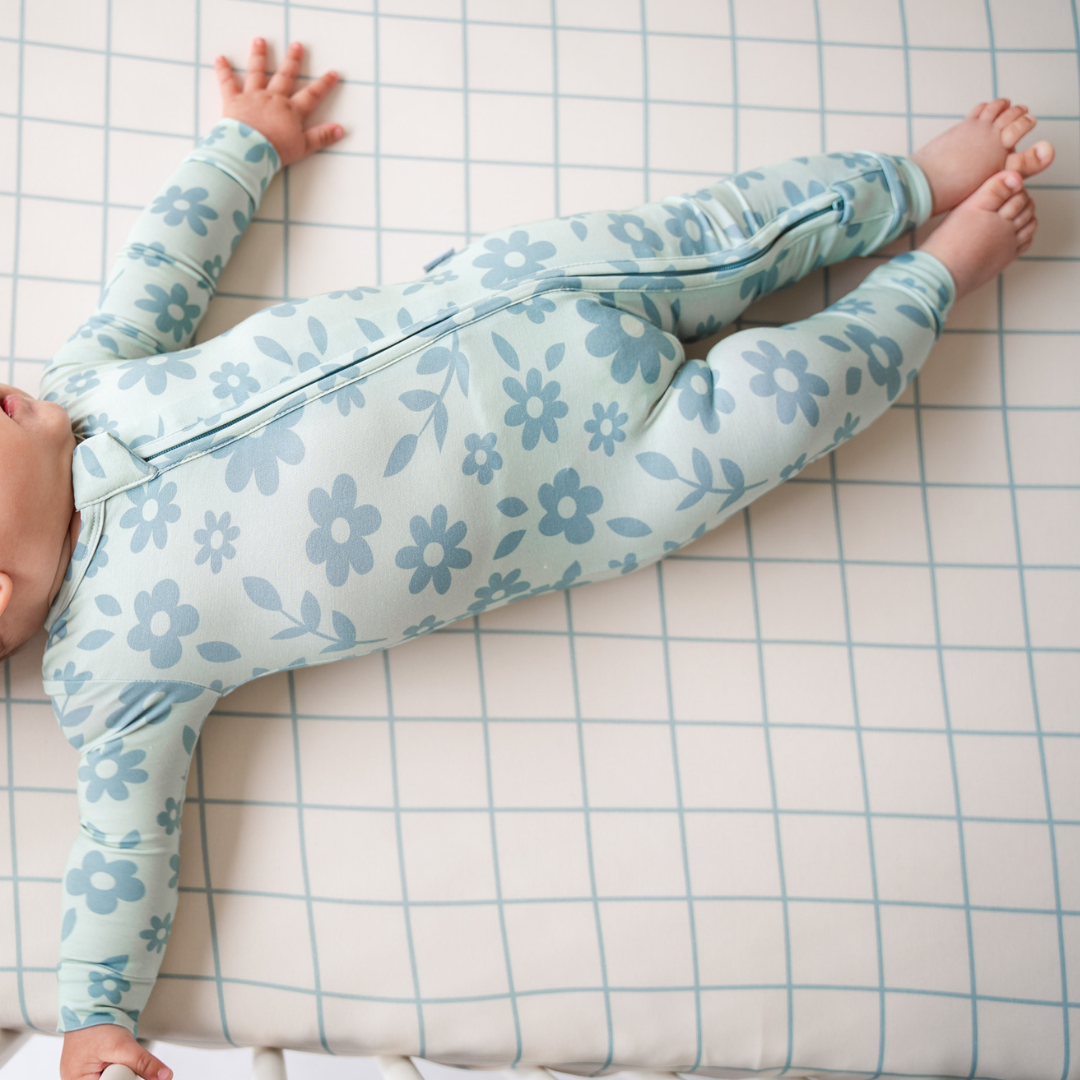 Bamboo Footless Sleepers | Blush Checks