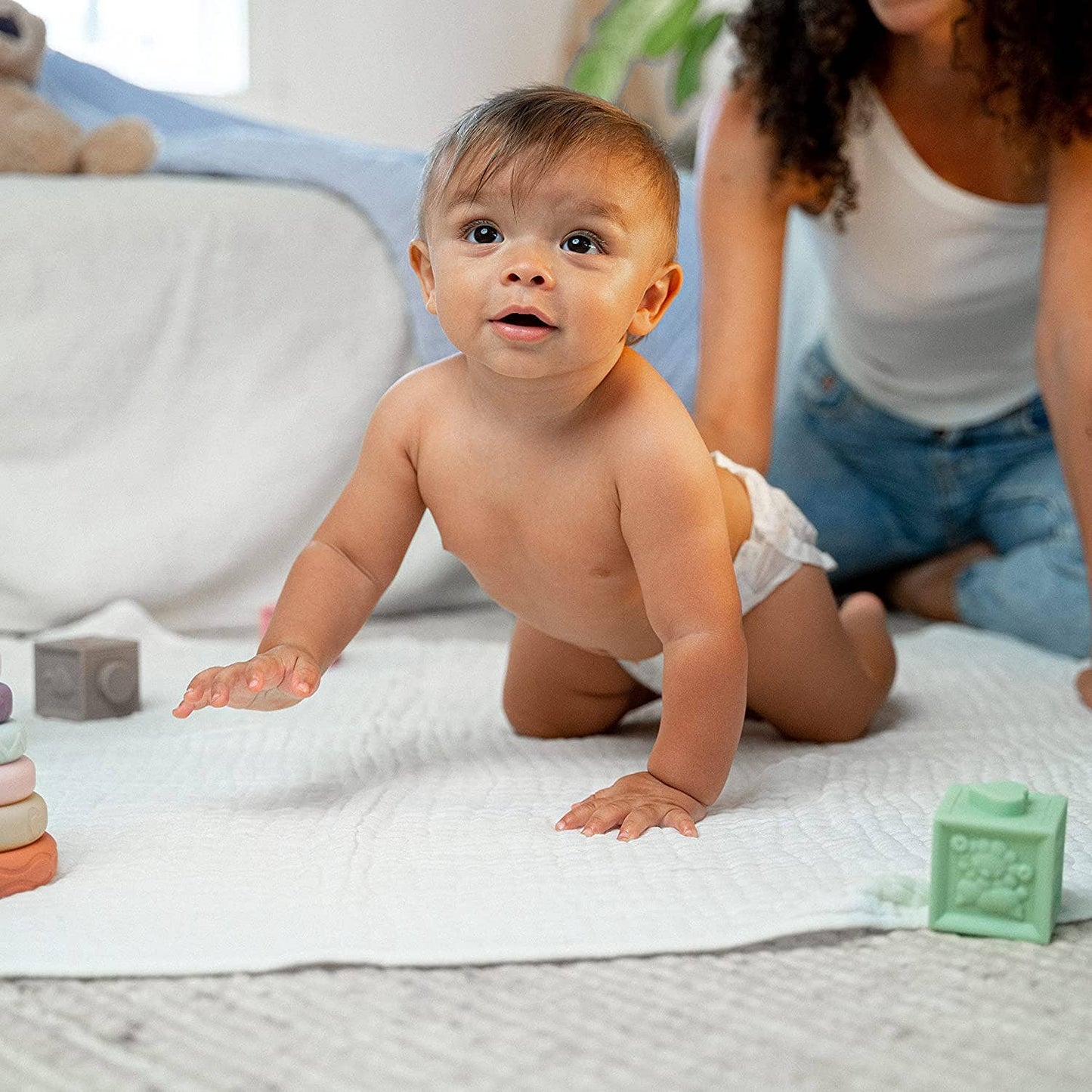 Baby Muslin Cotton Blankets by Comfy Cubs: Blush