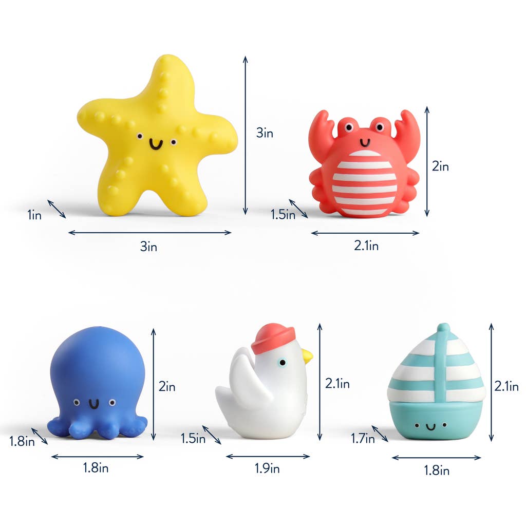 *NEW*Nautical Itzy Bitzy Puppets™ - Bath + Storytelling Toys
