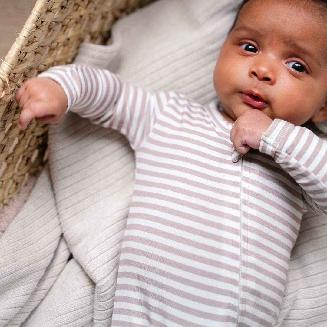 Bamboo Footed Sleepers | Blush Checks