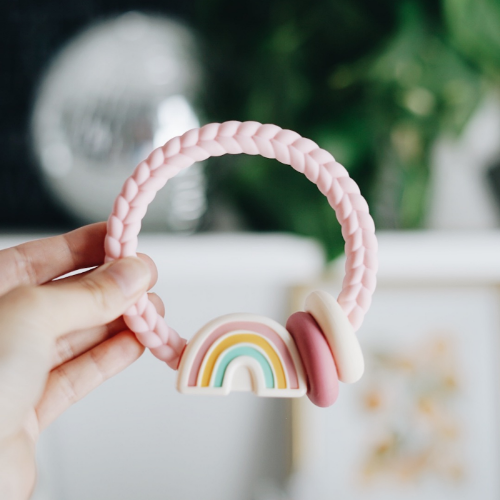 *New* Ritzy Rattle™ Silicone Teether Rattles: Rainbow