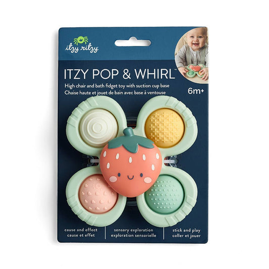 Itzy Pop & Whirl™ - Bath + Travel Toy: Strawberry
