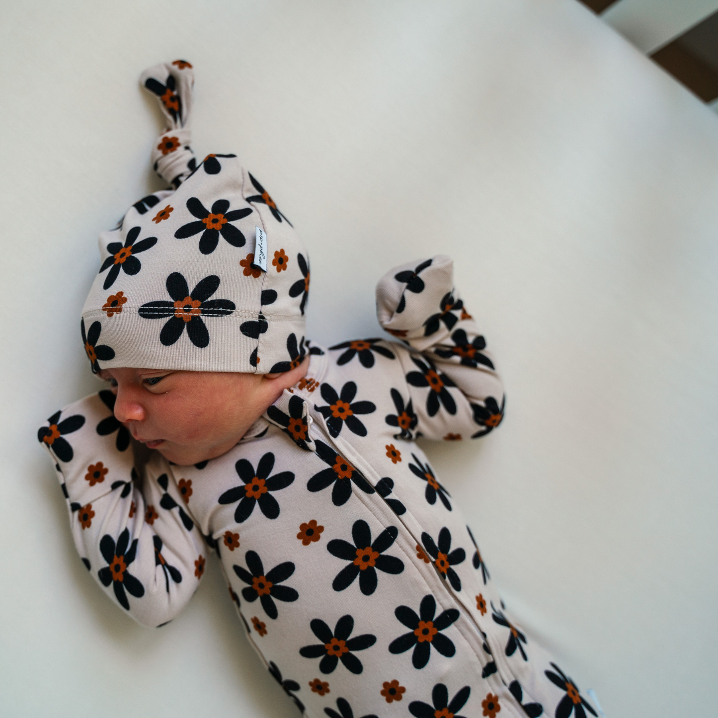 Bamboo Footed Sleepers | Prints: Boho Daisies / 6-9M