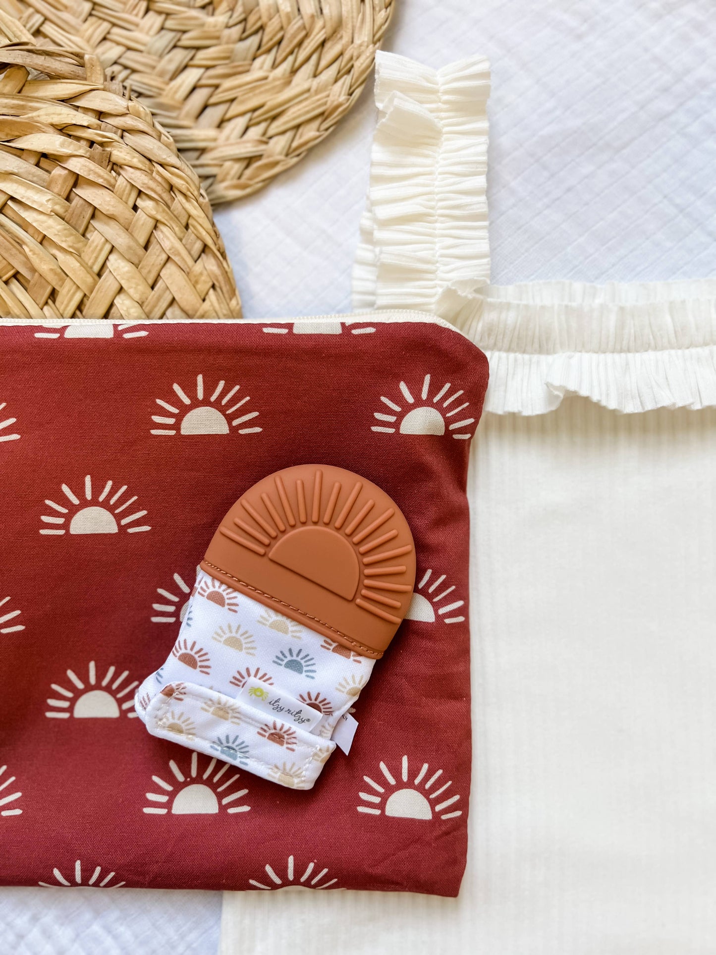 Itzy Mitt™ Silicone Teething Mitts: Bow