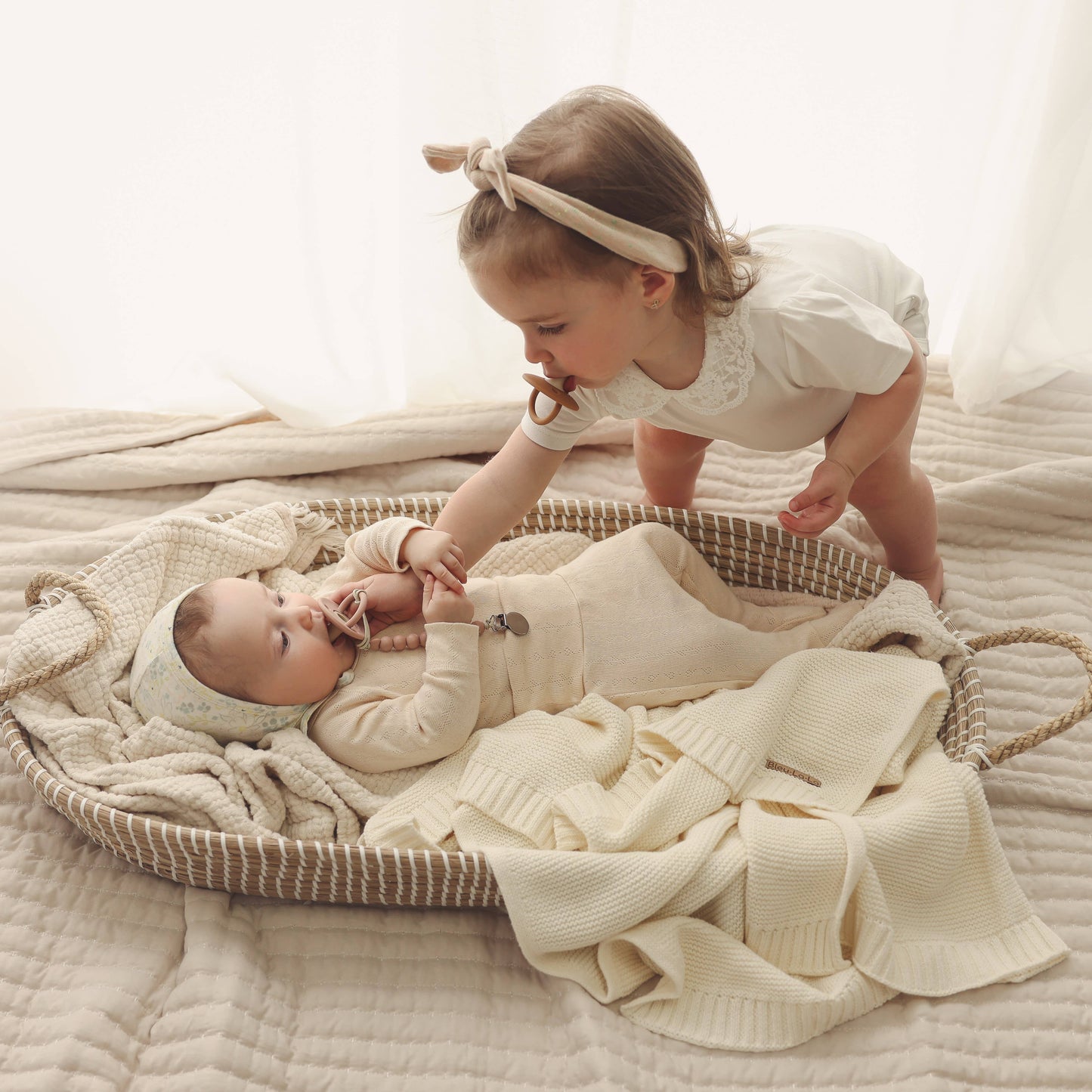 100% Organic Luxury Cotton Swaddle Receiving Baby Blanket: Mocha