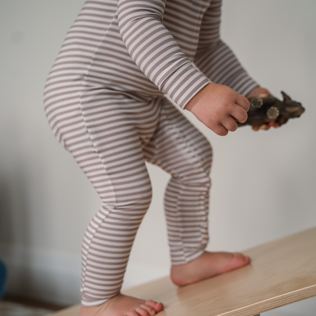 Bamboo Footless Sleepers | Blush Checks