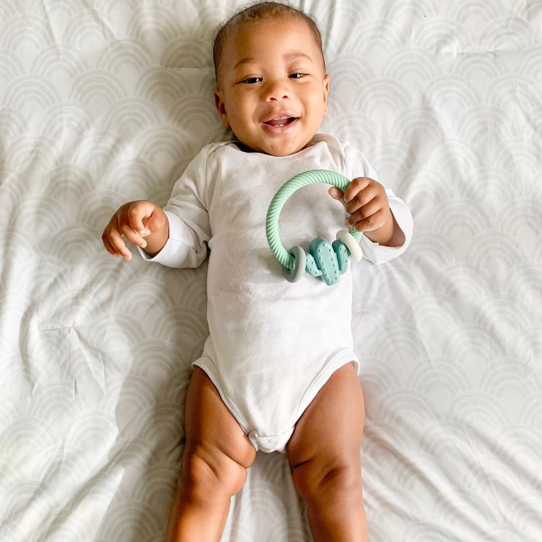 *New* Ritzy Rattle™ Silicone Teether Rattles: Rainbow