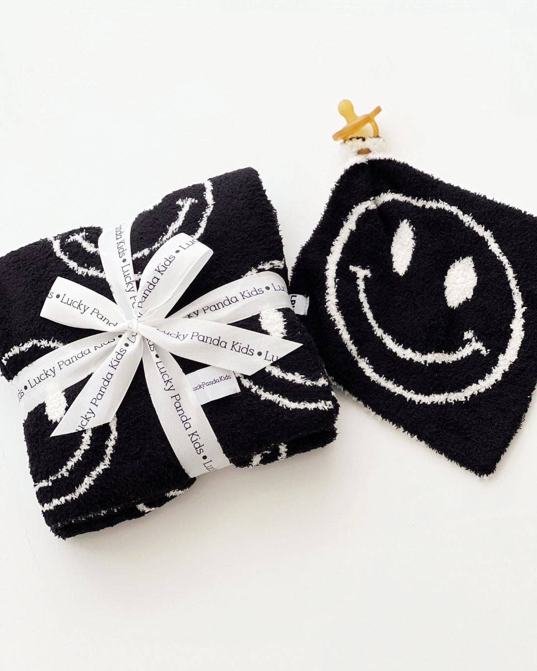 Smiley Plush Lovey | Black