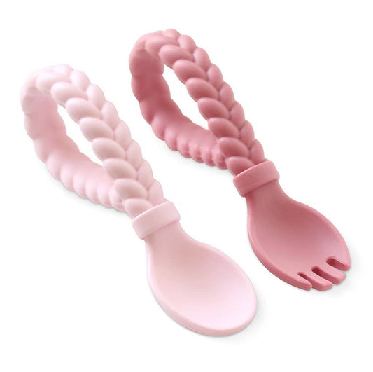 Sweetie Spoon + Fork Set - Pink no