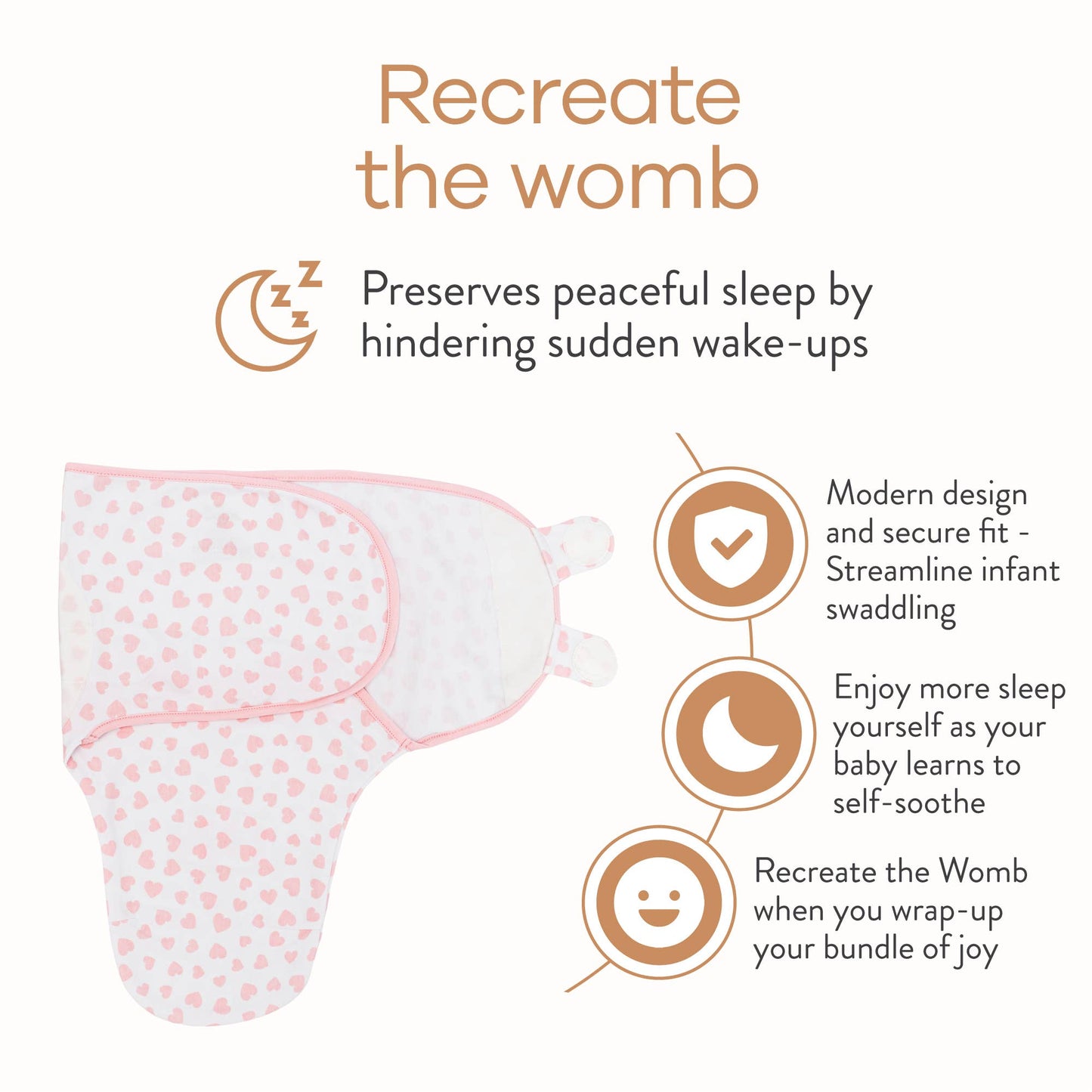 Baby Easy Swaddle Blankets - Pack of 3 by Comfy Cubs: Blush/Mauve/Mulberry / Small (0-3 Months)