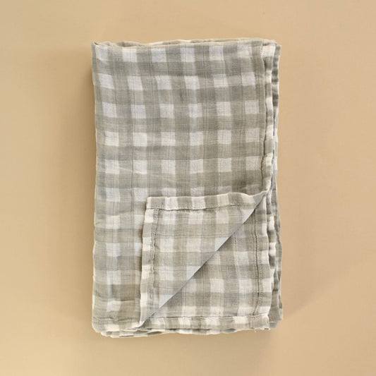 Muslin swaddle - Sage gingham