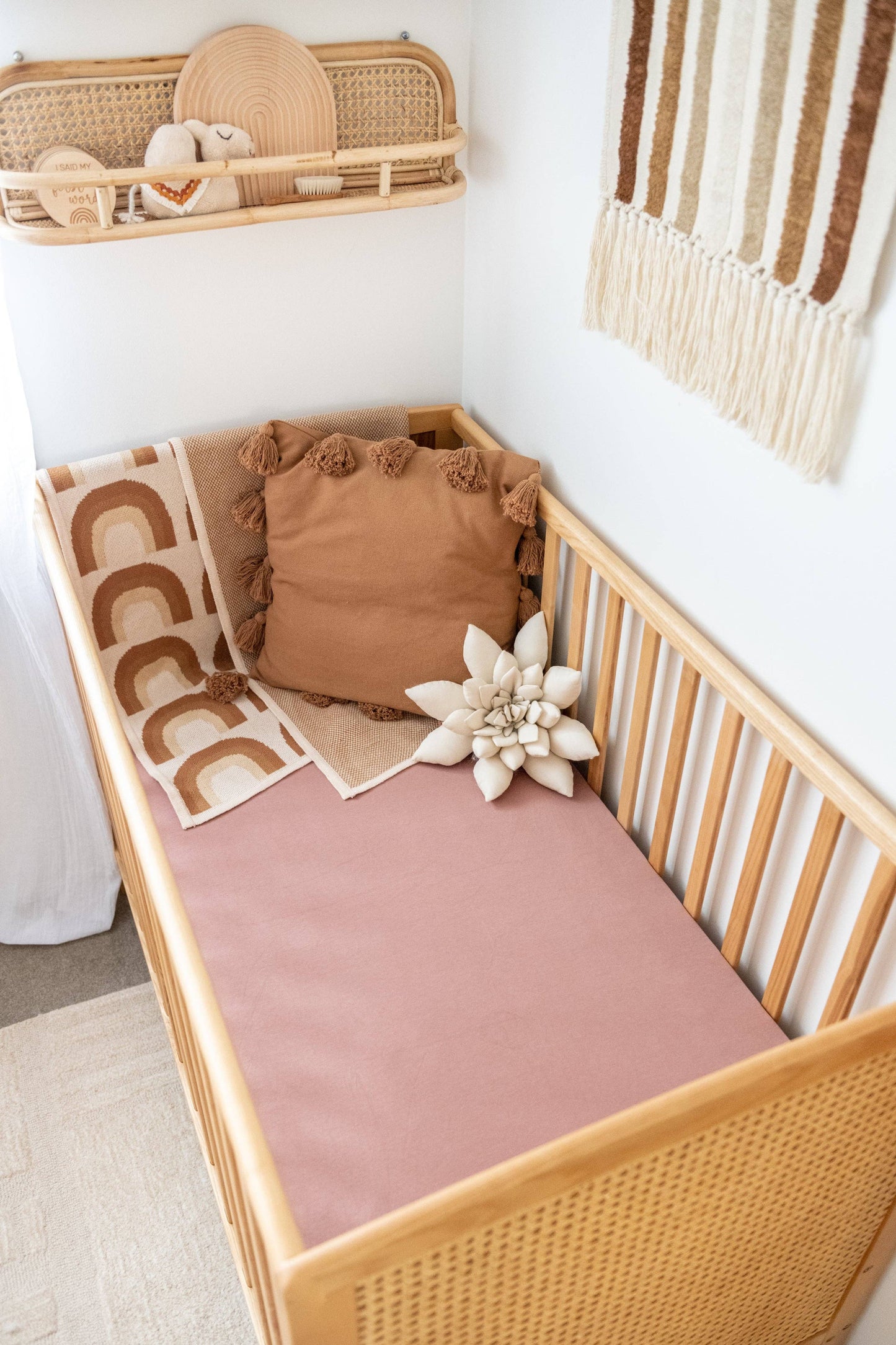 Organic Cot Sheet: Blush